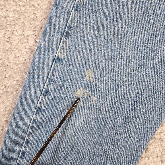 Levis 505 Jeans Mens 35x30 (Fits 33x25) Blue Straight Orange Tab Vintage Distres - Picture 4 of 16